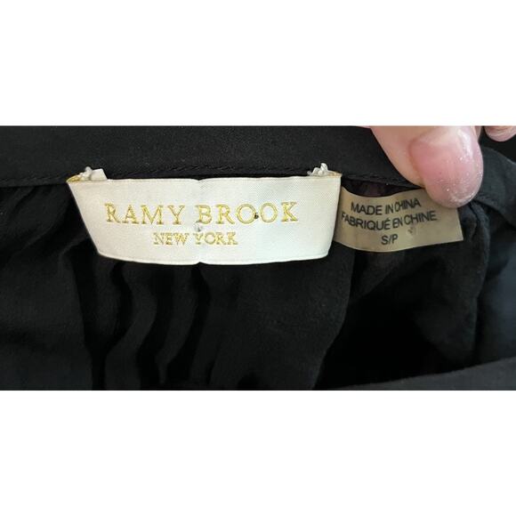 Ramy Brook Black Long Sleeve Cinched‎ Waist Women's Dress Size S/P - Picture 3 of 5
